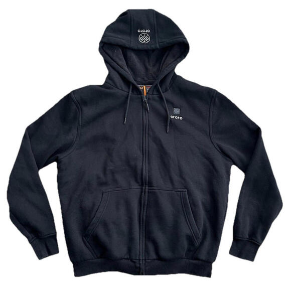 ORORO Other - ORORO Heated Fleece Full Zip Hoodie Mens M Black Sweatshirt No Battery EUC